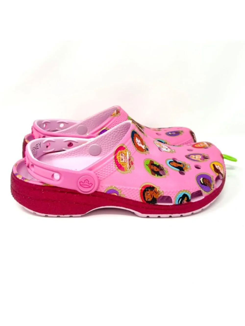 Disney Crocs Princess Classic Clog Pink Kids J4 Womens 6 Slip On Comfort